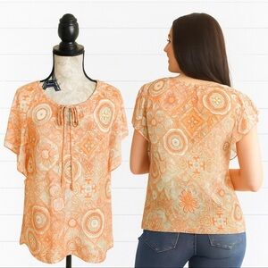 Buckle Day Trip Western Shirt With Flutter Sleeves.
Women’s L.
Just like new.